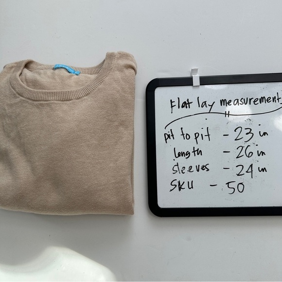 J. Mclaughlin Sweater Mens XL Cashmere Blend Crewneck Pullover Brown Tan - Picture 12 of 12